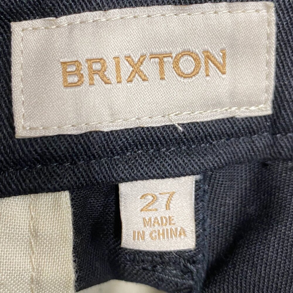 NWOT! Brixton Straight Leg Black Pants size 27 - Picture 5 of 6